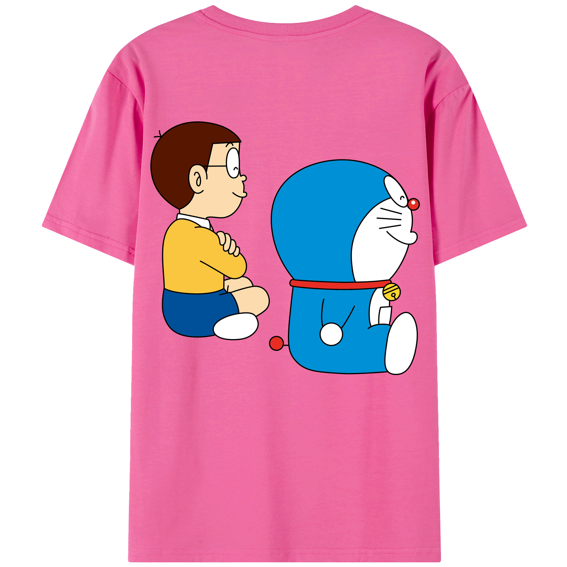 （画像用） ドラえもん 野比 のび太 Doraemon Nobita Nobi レディース半袖Tシャツ(バックプリント)